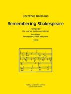 Remebering Shakespeare - 5 Lieder 