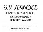 Orgel-Konzert Nr. 7 B-Dur op. 7/1 HWV 306 Standard