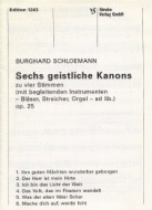 6 geistliche Kanons 