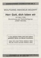 Herr Gott, dich loben wir KV549 