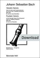 14 Kanons über die ersten acht Fundamentalnoten der Aria aus den "Goldberg-Variationen" 