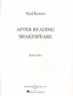 After Reading Shakespeare 