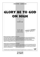 Glory Be to God On High - SATB 