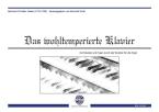 Das wohltemperierte Klavier 