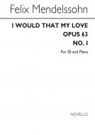 I Would That My Love 