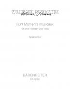 Fünf Moments musicaux für zwei Violinen und Viola 