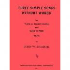 3 Simple Songs Without Words Op.41 