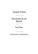 Recuerdos de Mi Rincon Tragedia Comica for Piano 