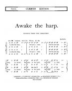 Haydn Awake The Harp SATB Tonic Solfa 