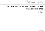 Introduction and Variations on A Ground Bass for Organ 
