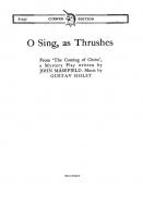 O Sing, As Thrushes Sop Solo/SATB/Piano 