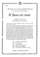 If Thou Art Near 