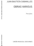 Cabanilles Obras Various (Rev. Climent) Piano 