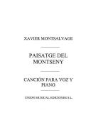 Montsalvatge Paisatge Del Montseny Voice/piano 