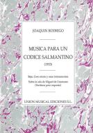 Musica Para Un Codice Salmantino (SATB/Orchestra) 