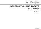 Introduction and Toccata in G Minor Organ 