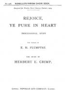 Rejoice, Ye Pure In Heart 