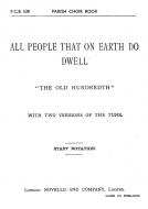 All People That On Earth Do Dwell 
