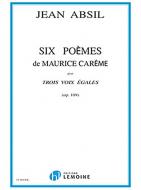 6 Poèmes de M. Carème 