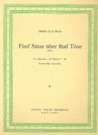 Fünf Sätze über fünf Töne 