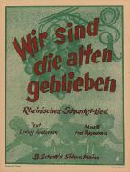 Wir sind die Alten geblieben 