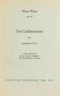 3 Liedmotetten op. 29 