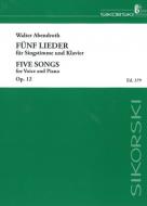 5 Lieder op. 12 