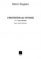 Invitation Au Voyage Nr.1 Voix Elevee/Piano 