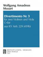 Divertimento Nr. 3 C-dur KV Anh. 229 