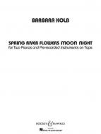 Spring River Flowers Moon Night 