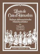 7 altfranzösische Mädchenbilder 