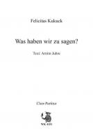 Was haben wir zu sagen 