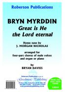Bryn Myrddin - Great Is He The Lord 