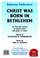 Christ Was Born At Bethlehem 