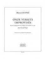 11 Versets Improvises pour Grand Orgue 