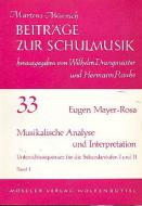 Musikalische Analyse und Interpretation 1 