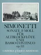 Sonata f-moll a flauto e basso op. 3/1 