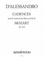 Cadences pour le concerto de flute, en Sol, de Mozart KV 313 