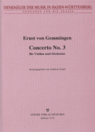Concerto No. 3 für Solo-Violine, 2 Flöten, 2 Hörner und Streicher 