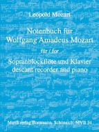 Notenbuch für Wolfgang Amadeus Mozart 