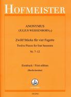 Zwölf Stücke für vier Fagotte, Vol. 2 (VII-XII) (Erstdruck) 