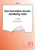Een karretjen op een zandweg reed 