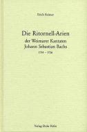 Die Ritornell-Arien der Weimarer Kantaten Johann Sebastian Bachs 