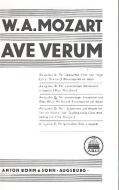 Ave Verum Corpus KV 618 (Ausgabe C) 