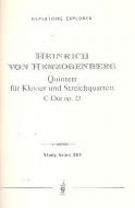 Quintett für Klavier und Streichquarett C-Dur op. 17 