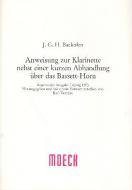 Anweisung zur Klarinette 