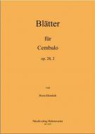 Blätter für Cembalo op. 28, 2 