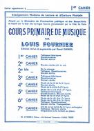 Cours primaire de musique cahier 1 