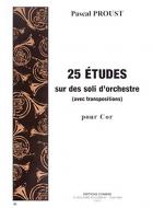 25 Etudes sur des soli d'orchestre avec transposition 