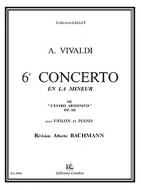 Concerto No. 6 en la m. op. 3 Estro Armonico 